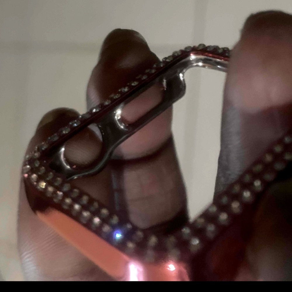 Apple Watch Cover; Bling!; 42mm; Burgundy with sparkling pieces;